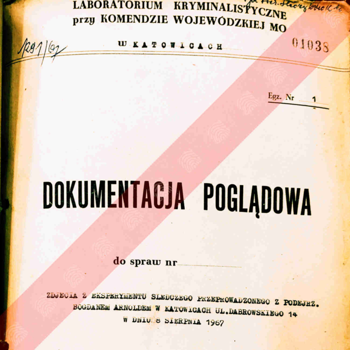 Dokumentacja poglądowa - Laboratorium Kryminalistyczne przy KW MO w Katowicach